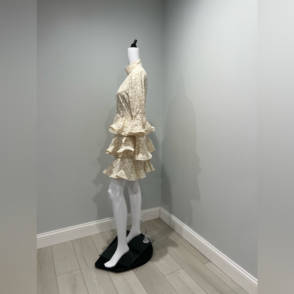 $1550 ZIMMERMANN Tama Tiered Lace Mini Dress size 2/us 8 - Picture 6 of 8